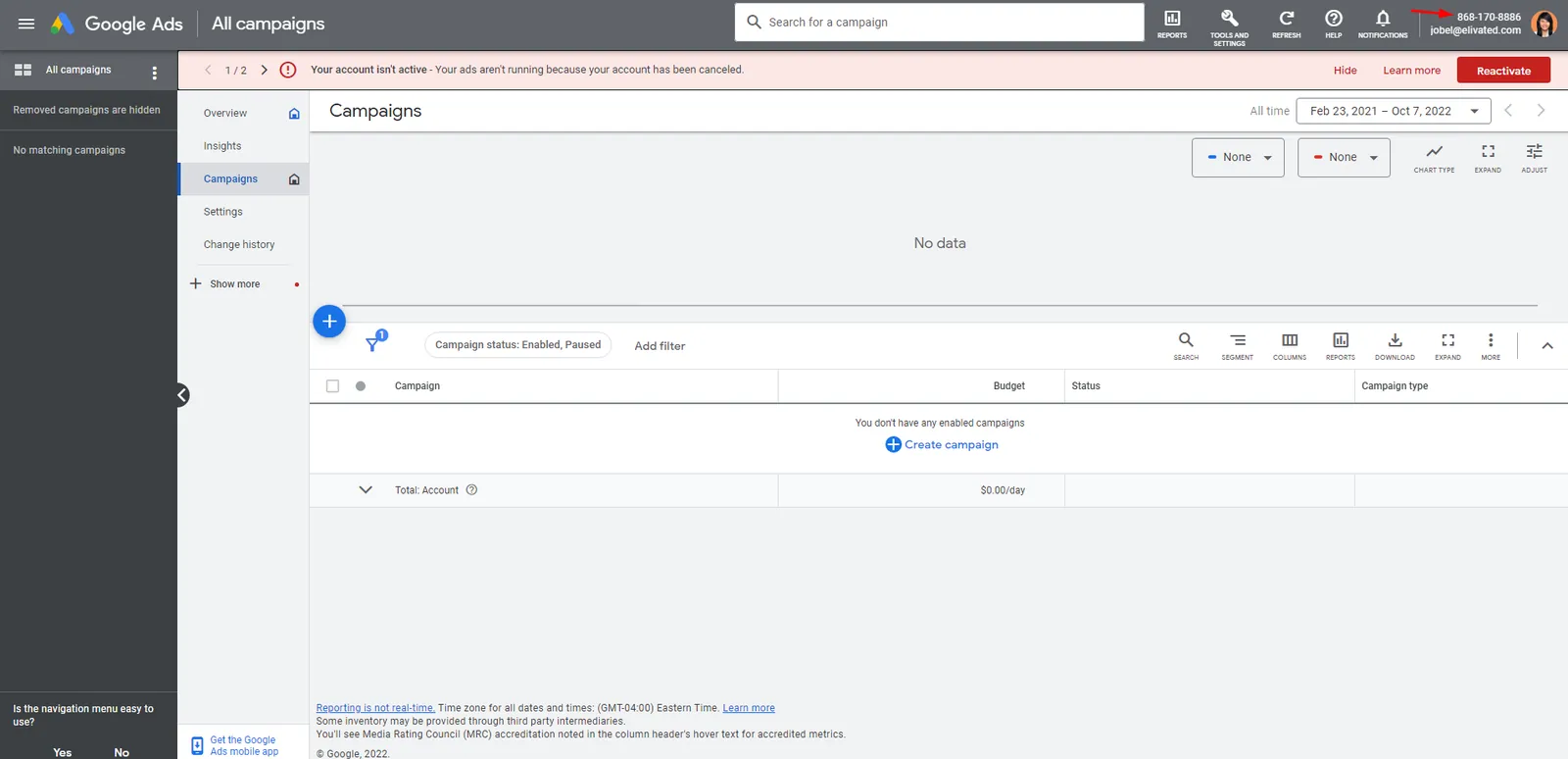 Google Ads Account