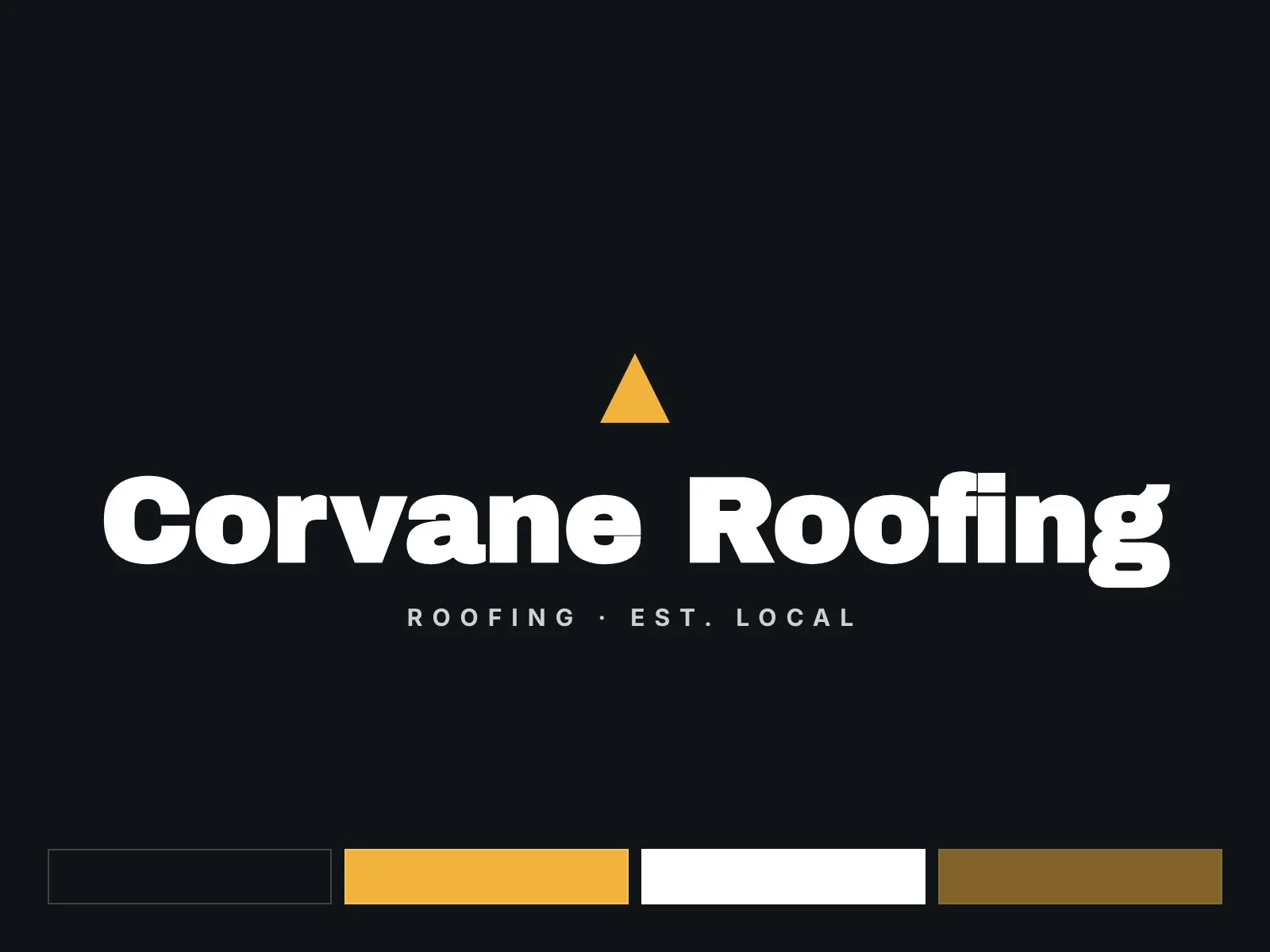 Corvane Roofing brand board
