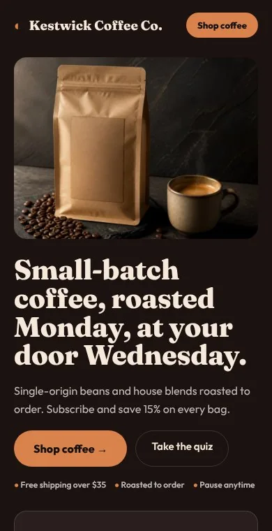 Kestwick Coffee Co.: Mobile store
