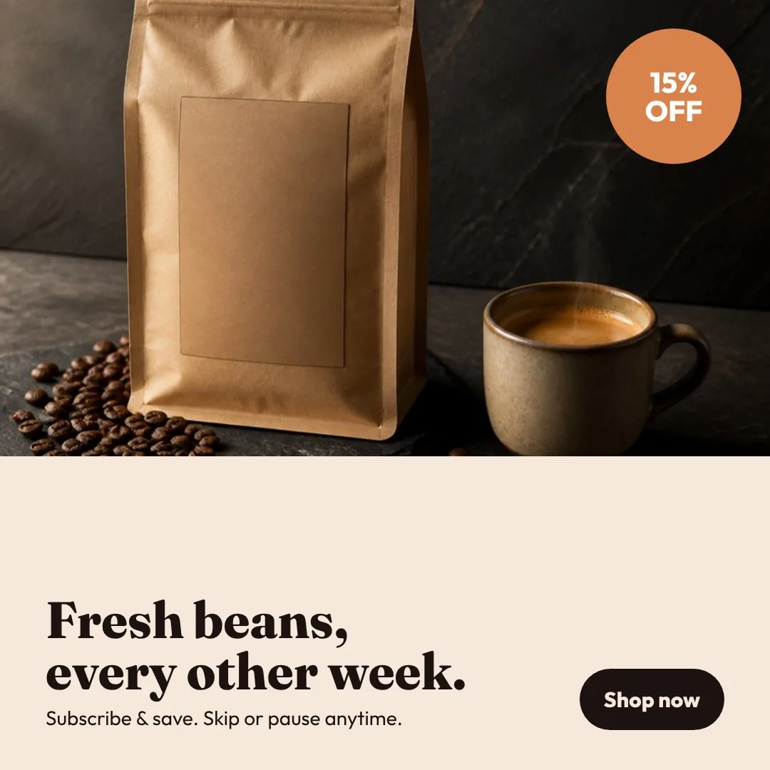 Kestwick Coffee Co.: Subscription ad