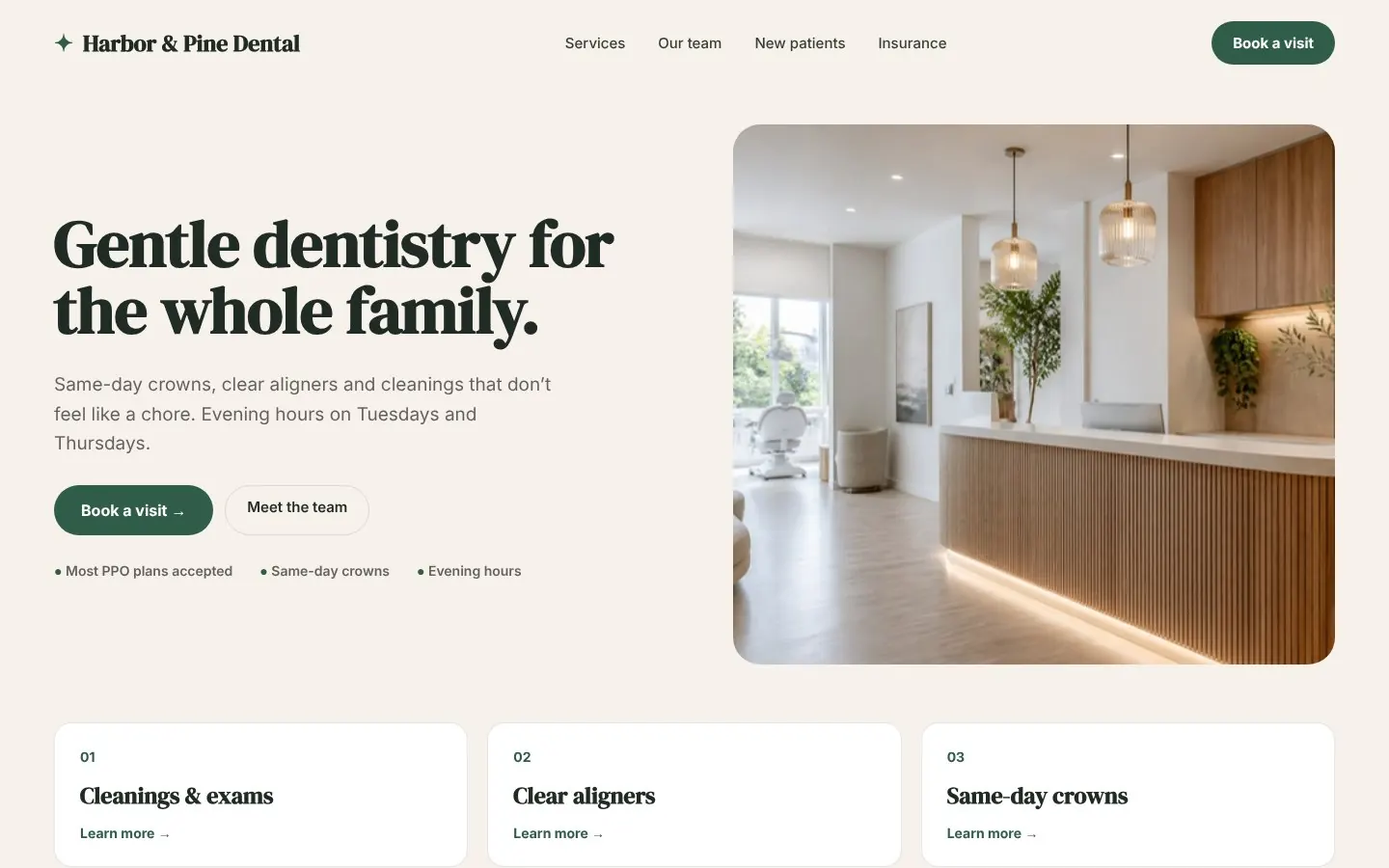 Harbor & Pine Dental project